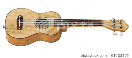 Wooden traditional soprano ukulele Side view 3D Wooden traditional soprano ukulele Side view 3D 61388205