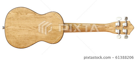 Wooden ukulele Back view 3D Wooden ukulele Back view 3D 61388206
