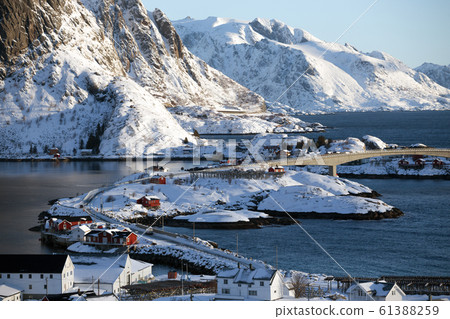beautiful view on the city Reine beautiful view on the city Reine 61388259