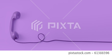 A vintage dial telephone handset with background.  61388396