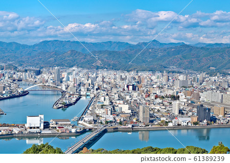 [從高台山天文台到高知市]（高分辨率版）高知縣高知市住江 61389239