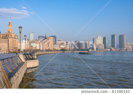 <上海>清晨上海租界/外灘的城市景觀 61390185