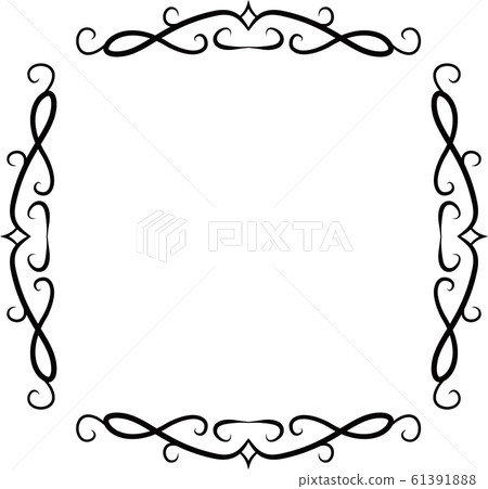 Square Antique Frame Modern Retro Vintage Frame Stock Illustration