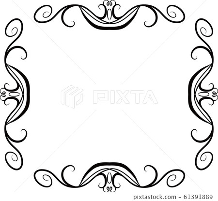 Square Antique Frame Modern Retro Vintage Frame Stock Illustration