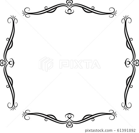 Square Antique Frame Modern Retro Vintage Frame Stock Illustration