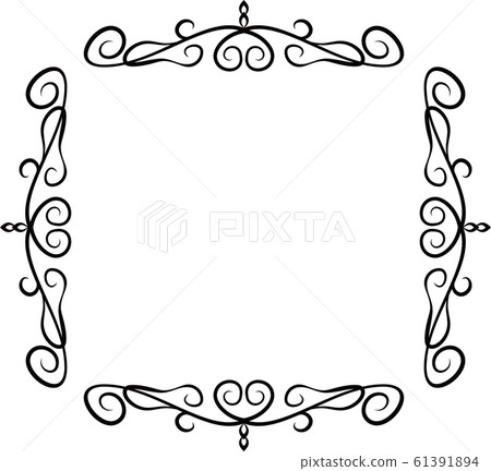 Square Antique Frame Modern Retro Vintage Frame Stock Illustration