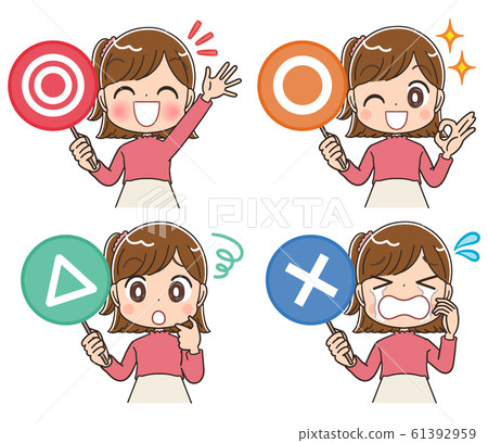 Girl elementary school student cute manga illustration 61392959