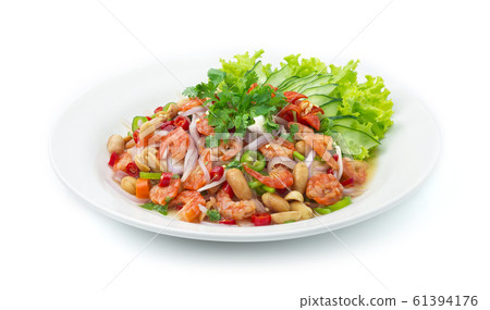 Dried Shrimps Spicy Salad. Thai Food Spicy Dried Shrimps Spicy Salad. Thai Food Spicy 61394176