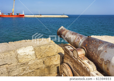 Old cannon on the Bastione Santa Maria in Monopoli 61394933