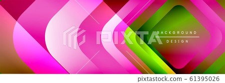 Round squares shapes composition geometric abstract background. Vector Illustration Round squares shapes composition geometric abstract background. Vector Illustration 61395026