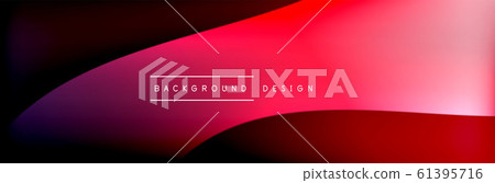 Flowing waves with 3d shadow effects and fluid gradients. Dynamic trendy abstract background. Vector Illustration Flowing waves with 3d shadow effects and fluid gradients. Dynamic trendy abstract background. Vector Illustration 61395716
