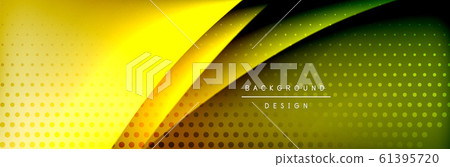 Flowing waves with 3d shadow effects and fluid gradients. Dynamic trendy abstract background. Vector Illustration 61395720