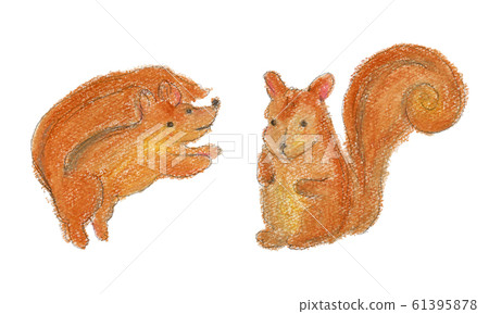 Risu crayon illustration 61395878