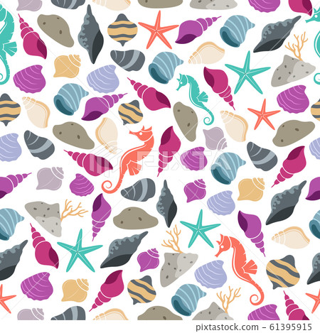 background, pattern, shell - Stock Illustration [61395915] - PIXTA