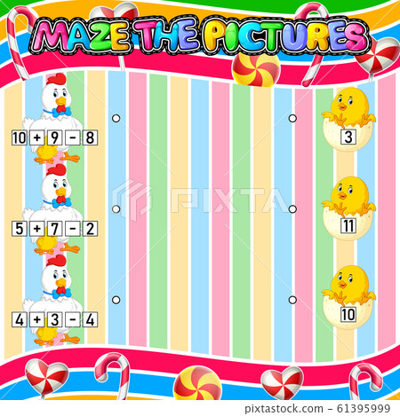 Worksheet with exercises for children on addition and subtraction. Solve counting and connecting to each result Worksheet with exercises for children on addition and subtraction. Solve counting and connecting to each result 61395999