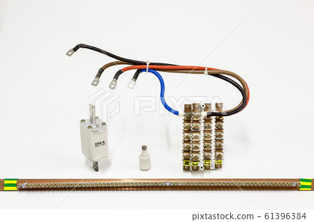 voltage copper bar and circuit breakers 61396384