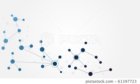 Abstract geometric connect lines and...-插圖素材 [61397723] - PIXTA圖庫