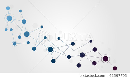 Abstract geometric connect lines and...-插圖素材 [61397793] - PIXTA圖庫