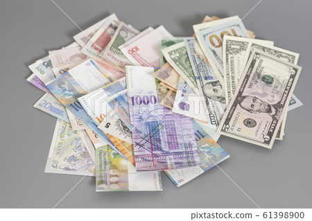International currencies isolated on gray International currencies isolated on gray 61398900