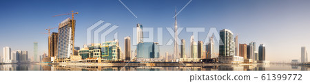 Cityscape of Dubai and panoramic view of Business bay, UAE Cityscape of Dubai and panoramic view of Business bay, UAE 61399772