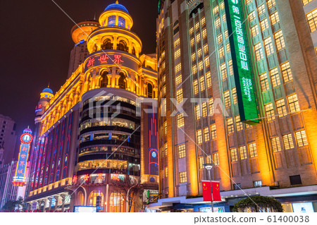 《上海》南京東路,夜間市區 《上海》南京東路,夜間市區 61400038