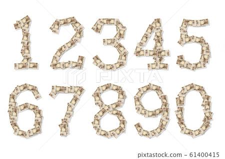 Japanese wad and numbers Japanese wad and numbers 61400415