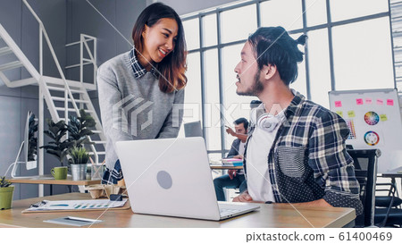 woman designer buy coffee cup to colleague at woman designer buy coffee cup to colleague at 61400469