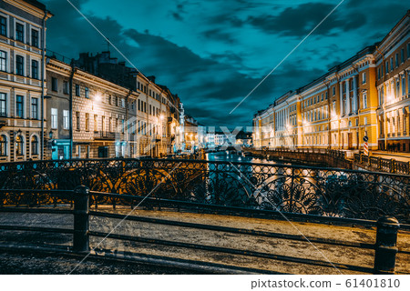 Moika's  Embankment, river in  Saint Petersburg.  61401810