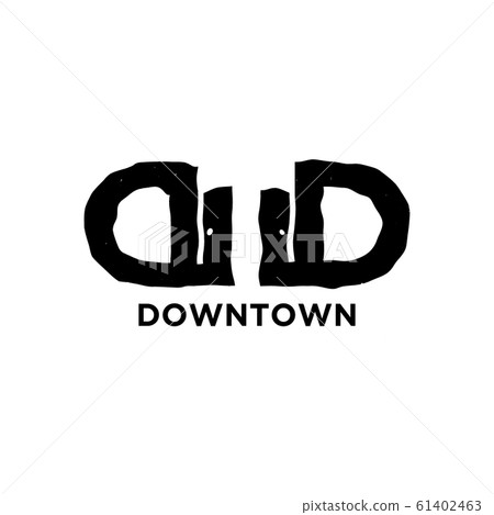 Initial letter D twin down and town Modern Logo Initial letter D twin down and town Modern Logo 61402463