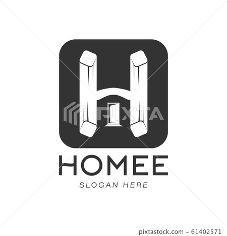 Initial letter H house home Modern Logo Ideas. Initial letter H house home Modern Logo Ideas. 61402571