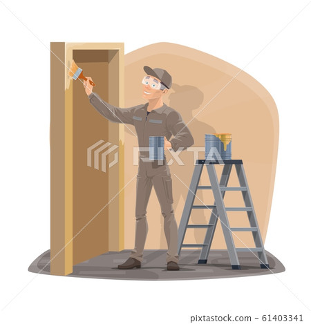Painter man profession home interior wall painting Painter man profession home interior wall painting 61403341