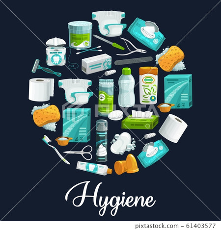 Soap, sponge, toothpaste hygiene product icons Soap, sponge, toothpaste hygiene product icons 61403577