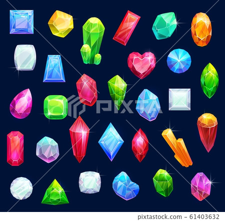 Jewelry gemstones, gems and diamond crystals 61403632