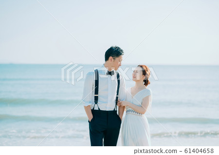 Seaside wedding portrait Seaside wedding portrait 61404658