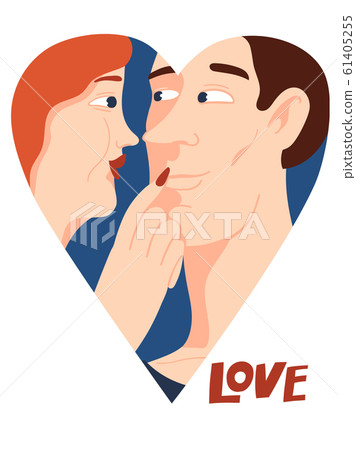 Heart shape Valentines day poster or card with... - Stock Illustration ...