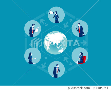 Business people communicate team. Concept business Business people communicate team. Concept business 61405941