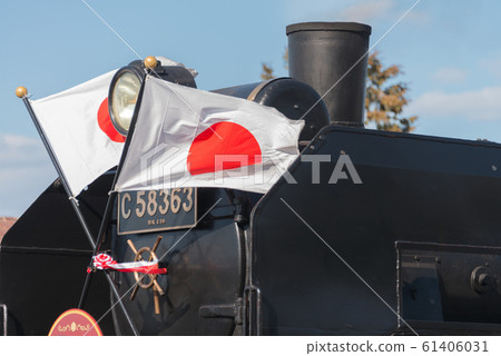 Chichibu Railway SL Hinomaru and blue sky Chichibu Railway SL Hinomaru and blue sky 61406031