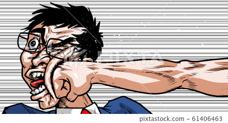 Bald, haired, hair removal, boxing, straight, punch, crawl, dramatic, cartoon, illustration, hot blood, fight, battle, 61406463