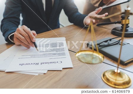 Lawsuit and justice concept, Lawyer  working with 61406979