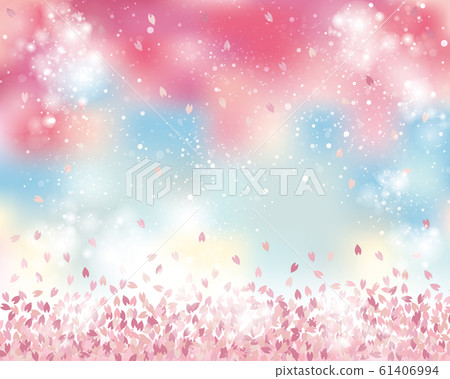 櫻花多雪的背景 61406994