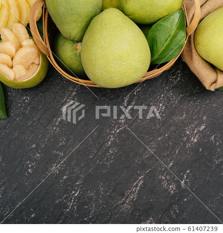 Yuzu Bundan Mid-Autumn Fruits Peeled Pummelo flat lay Yuzu Yuzu Yuzu Jyugoya 61407239