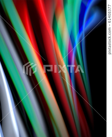 Silk smooth lines on black, liquid fluid color waves. Vector Illustration Silk smooth lines on black, liquid fluid color waves. Vector Illustration 61408377