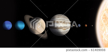 solar system real size 61409008