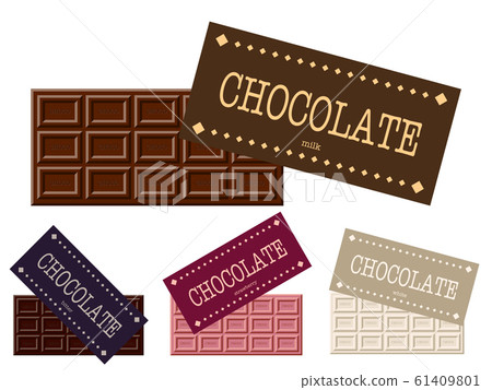 Illustration set of multiple board chocolate Illustration set of multiple board chocolate 61409801