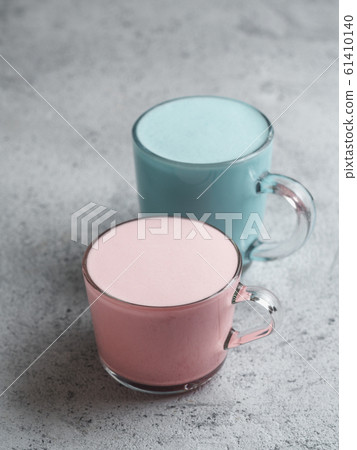 pink beetroot and blue spirulina latte pink beetroot and blue spirulina latte 61410140
