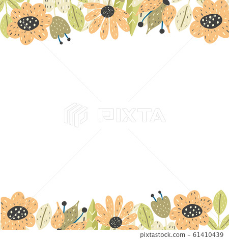 Floral borders template. Background with place for your text Floral borders template. Background with place for your text 61410439