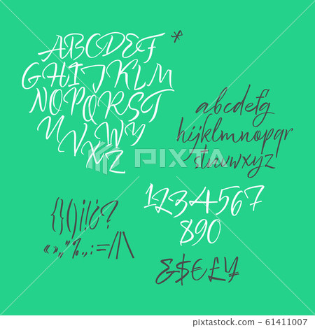 Handwritten brush font Handwritten brush font 61411007