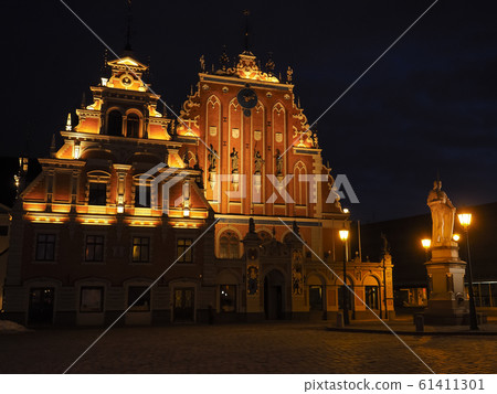 Old town of Latvia, Riga Blackhead Hall, Town Hall Square / Riga, Latvia Old town of Latvia, Riga Blackhead Hall, Town Hall Square / Riga, Latvia 61411301