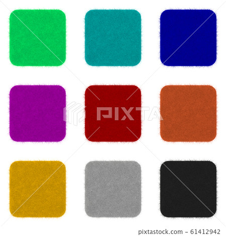 由3D渲染的圖標背景氈布的插圖集-插圖素材[61412942] - PIXTA圖庫