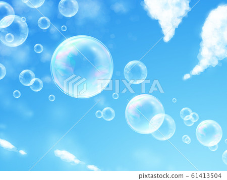 Soap bubble background illustration _ sky 61413504
